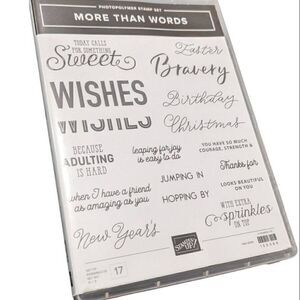 Stampin Up More Than‎ Words Photopolymer Stamp Set 150069